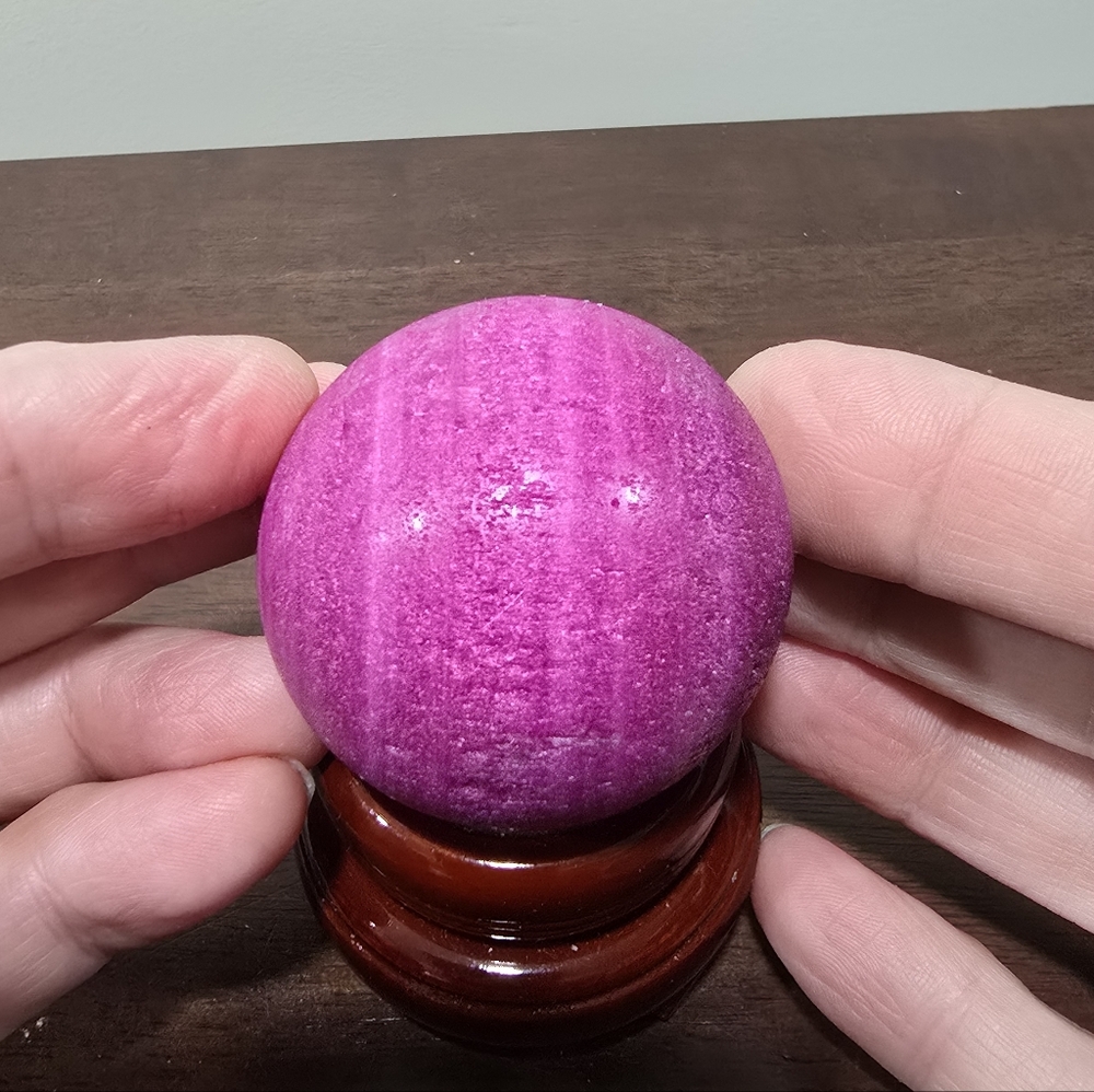 Honeycomb Ruby Crystal Sphere #E 47 mm